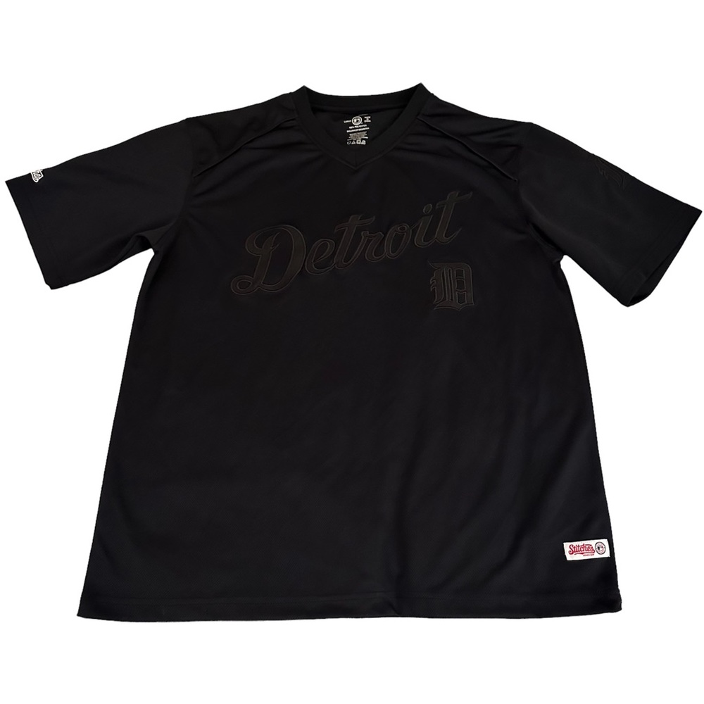 Stitches Athletic Gear Black Detroit V-Neckline Jersey Style Shirt Size …